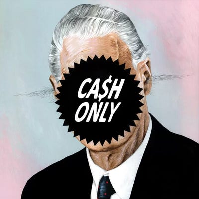 Cash Only by Famous When Dead canvas print