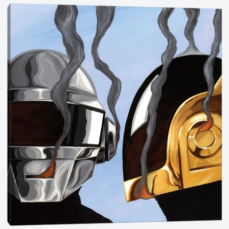 Daft Punk Canvas Print #FAM9} by Famous When Dead Canvas Art Print