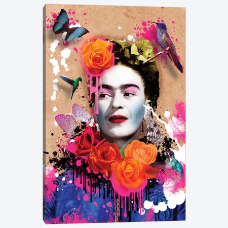 Frida Kahlo Canvas Print #FAR11} by Frank Amoruso Canvas Art Print