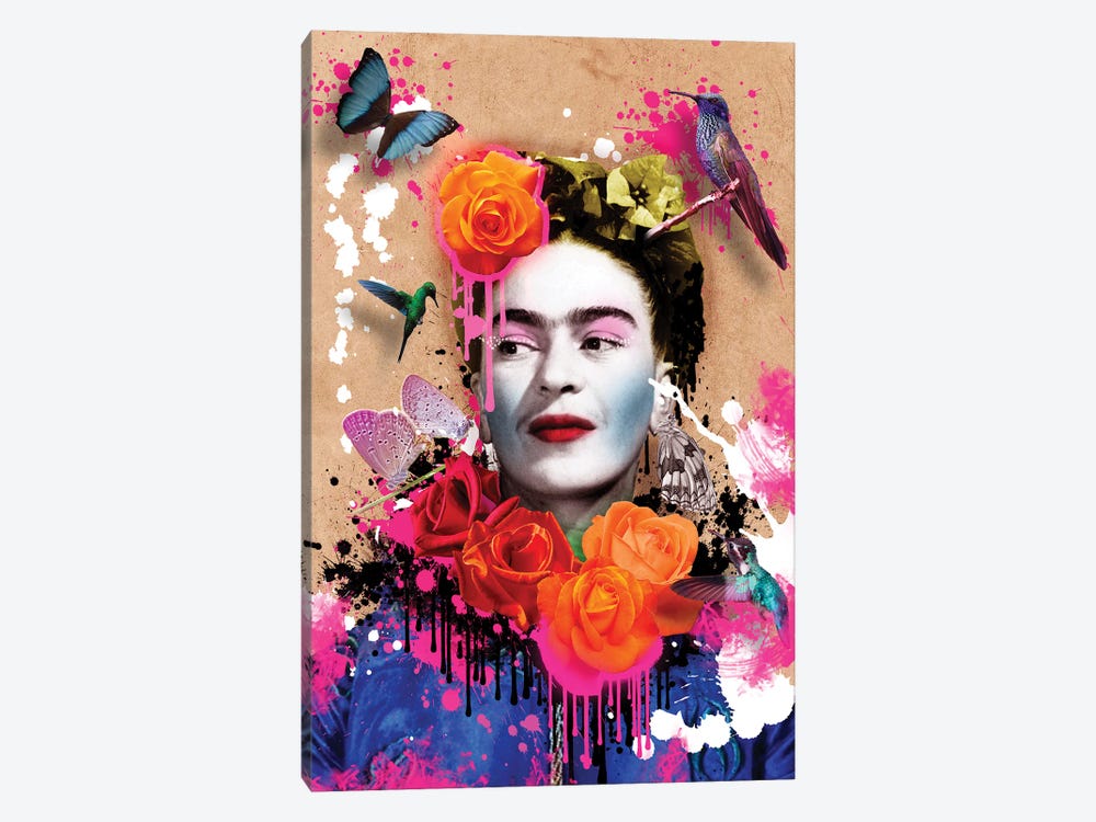 Frida Kahlo by Frank Amoruso 1-piece Canvas Artwork