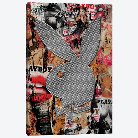 Playboy Bunny White Canvas Print #FAR25} by Frank Amoruso Canvas Print