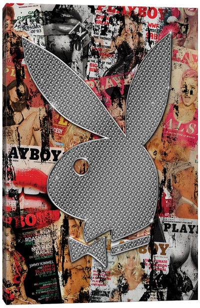 Playboy Bunny White Canvas Art Print