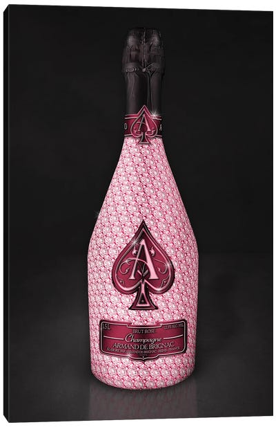 Rosé Ace Bottle Canvas Art Print - Frank Amoruso