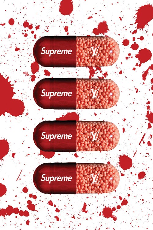 Supreme Pill Canvas Wall Art by Frank Amoruso | iCanvas