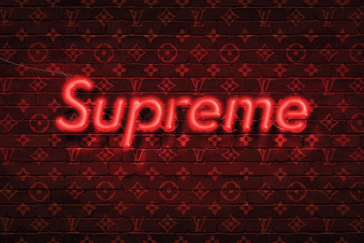 Supreme X Louis Vuitton Blue HD phone wallpaper