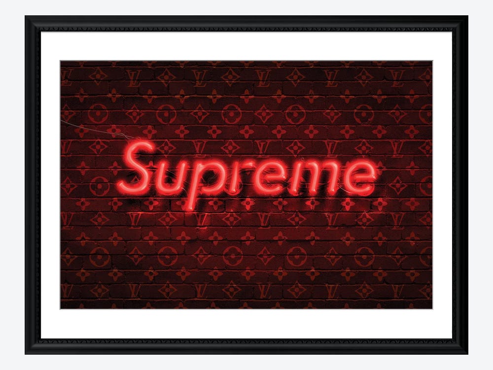 Supreme x LV by Frank Amoruso Fine Art Paper Print ( Fashion > Supreme art) - 16x24x.25