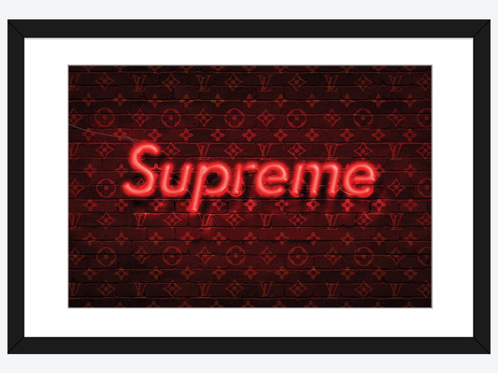 Framed Poster Prints - Supreme x LV by Frank Amoruso ( Fashion > Supreme art) - 24x32x1