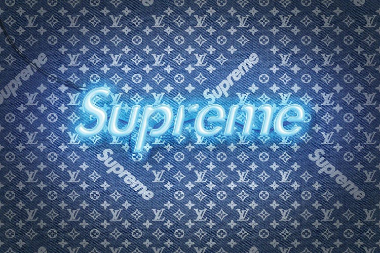 Supreme x louis vuitton blue HD wallpapers