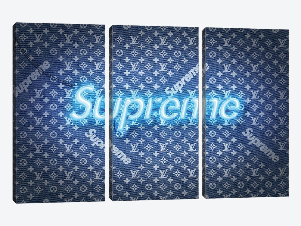 Supreme X LV Denim by Frank Amoruso 3-piece Canvas Artwork