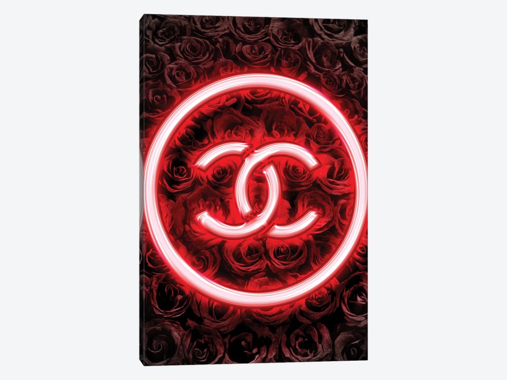 Chanel Neon Sign by Frank Amoruso 1-piece Canvas Artwork