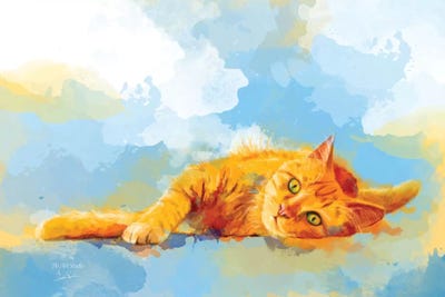 Cat Dream by Flo Art Studio canvas print