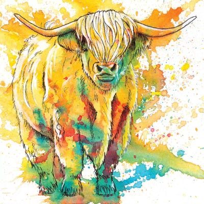 Highland Cow by Flo Art Studio framed wall art