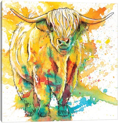 Highland Cow Canvas Art Print - Flo Art Studio