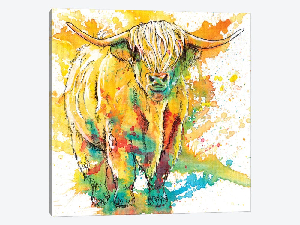 Highland Cow by Flo Art Studio 1-piece Art Print