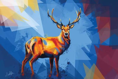 Deer in the Wilderness by Flo Art Studio canvas print