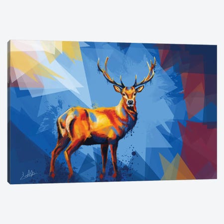 Deer in the Wilderness Canvas Print #FAS12} by Flo Art Studio Canvas Art