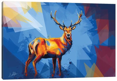 Deer in the Wilderness Canvas Art Print - Flo Art Studio