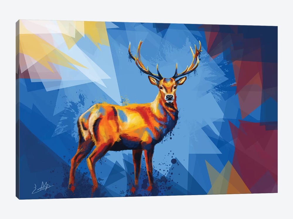 Deer in the Wilderness by Flo Art Studio 1-piece Canvas Art