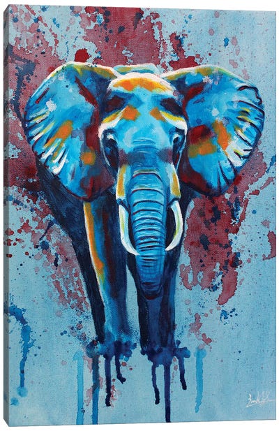 Here Stands The Elephant Canvas Art Print - Flo Art Studio