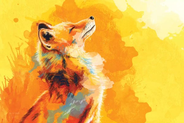 Foxes: Blissful Light by Flo Art Studio