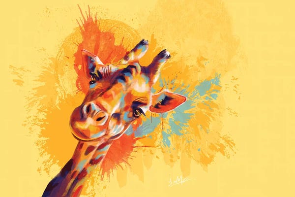 Giraffes: Hello Giraffe by Flo Art Studio
