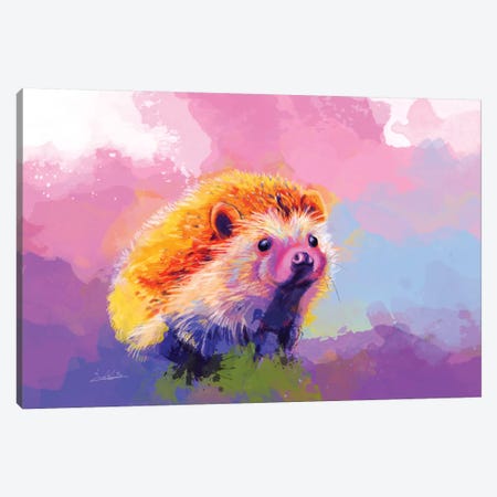Sweet Hedgehog Canvas Print #FAS24} by Flo Art Studio Canvas Art