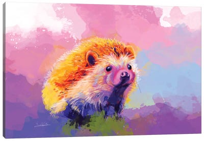 Sweet Hedgehog Canvas Art Print - Hedgehogs