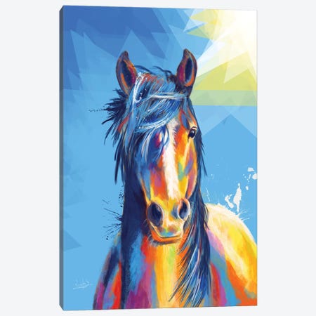 Horse Beauty Canvas Print #FAS27} by Flo Art Studio Canvas Art