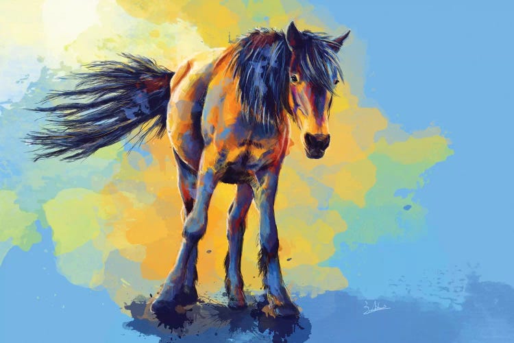 Horse In The Sunlight by Flo Art Studio wall art