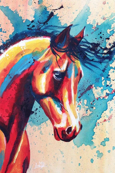 Horse Portrait by Flo Art Studio art print