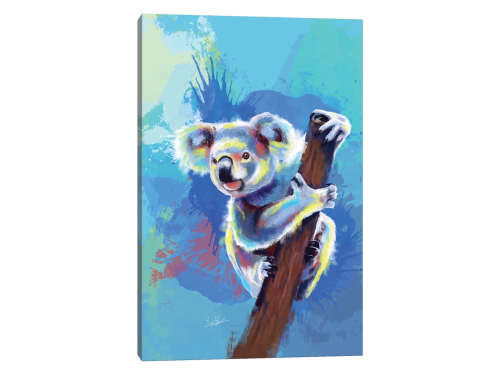 Koala Bear, Art Print of Acrylic Painting