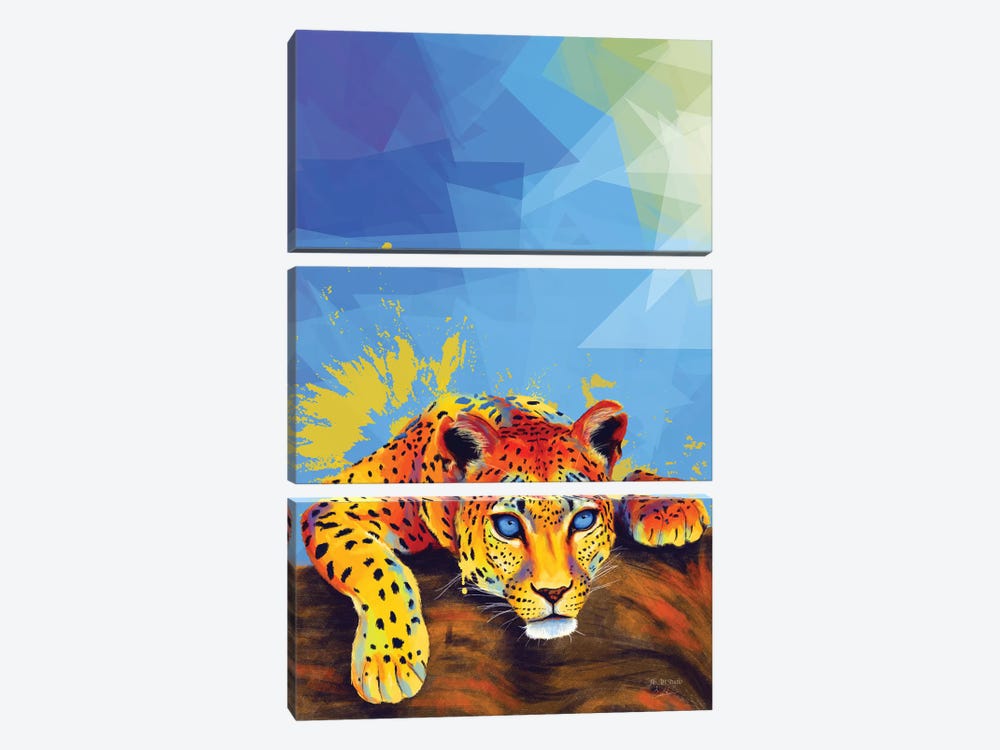 Tree Leopard by Flo Art Studio 3-piece Canvas Art Print