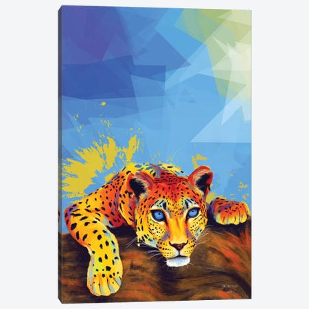 Tree Leopard Canvas Print #FAS35} by Flo Art Studio Art Print