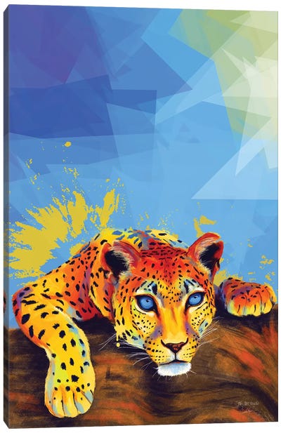 Tree Leopard Canvas Art Print - Leopard Art