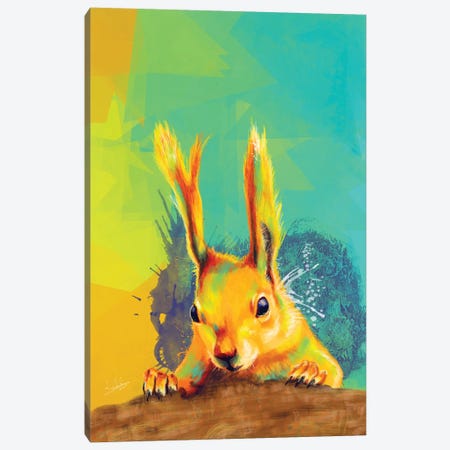 Tassel-Eared Squirrel Canvas Print #FAS44} by Flo Art Studio Canvas Wall Art