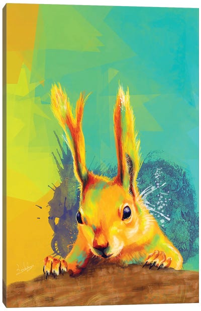Tassel-Eared Squirrel Canvas Art Print - Flo Art Studio