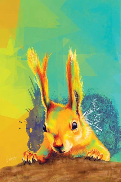 Squirrels: Tassel-Eared Squirrel by Flo Art Studio