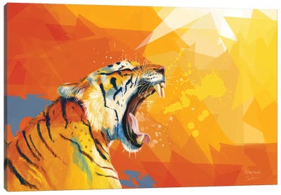 Tiger In The Morning Canvas Art Print - Flo Art Studio