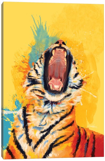 Wild Yawn Canvas Art Print - Flo Art Studio