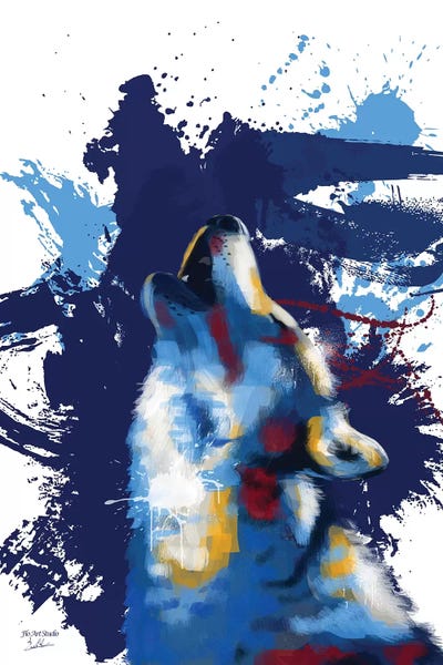 Howling Wolf by Flo Art Studio canvas print