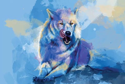 Awaken The Wolf by Flo Art Studio canvas print