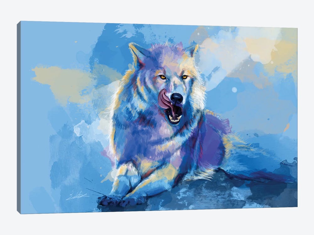 Awaken The Wolf Canvas Wall Art by Flo Art Studio | iCanvas
