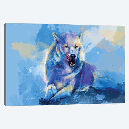 Awaken The Wolf Canvas Print #FAS54} by Flo Art Studio Canvas Print