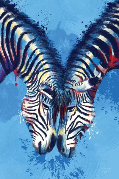 Zebras: Friendship by Flo Art Studio