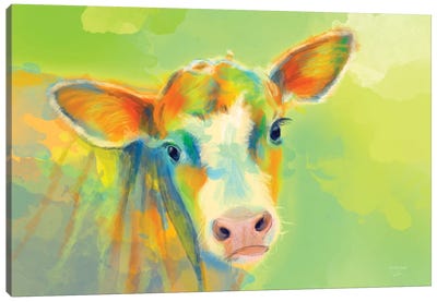 Summer Cow Canvas Art Print - Flo Art Studio