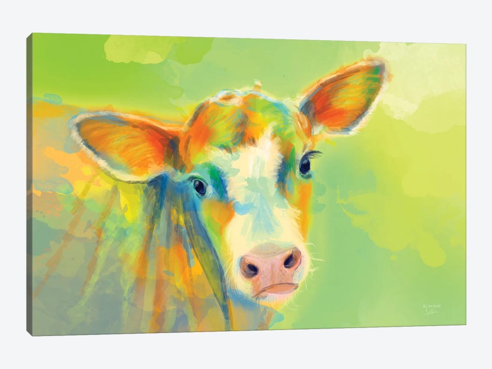 Summer Cow by Flo Art Studio 1-piece Canvas Print