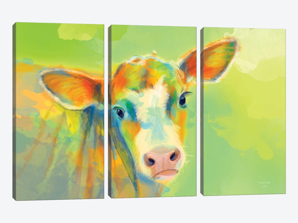 Summer Cow by Flo Art Studio 3-piece Art Print