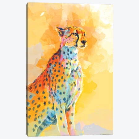 Cheetah Wild Grace Canvas Print #FAS63} by Flo Art Studio Canvas Art Print