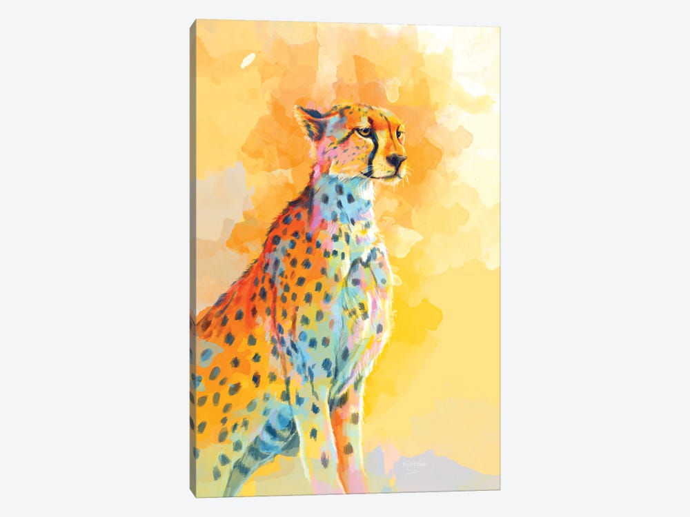 Cheetah Wild Grace by Flo Art Studio 1-piece Canvas Artwork