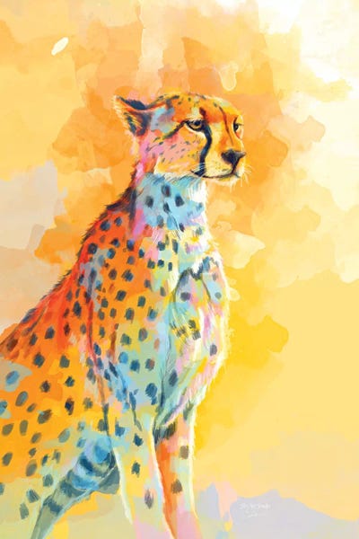 Cheetahs: Cheetah Wild Grace by Flo Art Studio